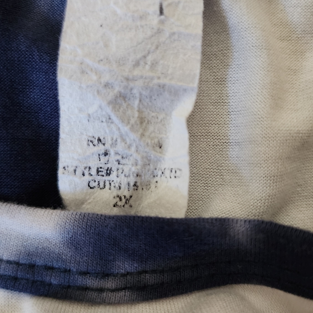Caution To The Wind Blue and White Tee - Picture 4 of 5